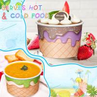 Buy cheap 8 Oz Ice Cream Cups Summer Snack Cups Ice Cream Party Paper Cup Disposable Ice product