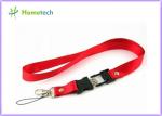 White Plastic Lanyard USB Flash Drives / USB Thumb Drives 2GB 4GB 8GB