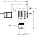 Alvin'S Cables Compatible Fischer S102 3 Pin Male Right Angle Connector For ARRI