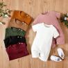 Buy cheap Custom Design Cotton Baby Clothes Baby Boy Romper Rib Knitting Unisex Onesie Short Sleeve Soft Clothes Baby Bodysuit from wholesalers