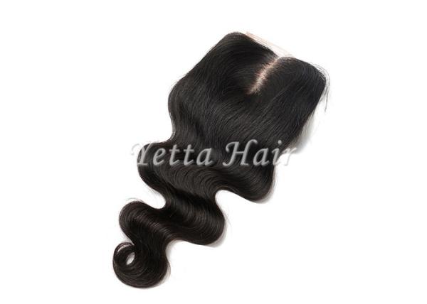 Buy cheap Free Parting / Mid Parting Lace Top Closure Remy Hair , Body Wave Brazilian Virgin Hair from wholesalers