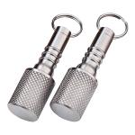 Aluminum Waterproof Pill Box Case Bottle Key Ring Holder