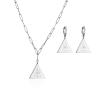Buy cheap Triangle 925 Sterling Silver Jewelry Set Evil Eye ODM Pendant Necklace And Earring Set from wholesalers