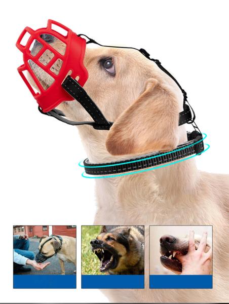 Buy cheap Dog Muzzle Breathable Silicone Basket Muzzle Dog Mouth Cover with Adjustable Straps for Day and Night Anti-Biting from wholesalers