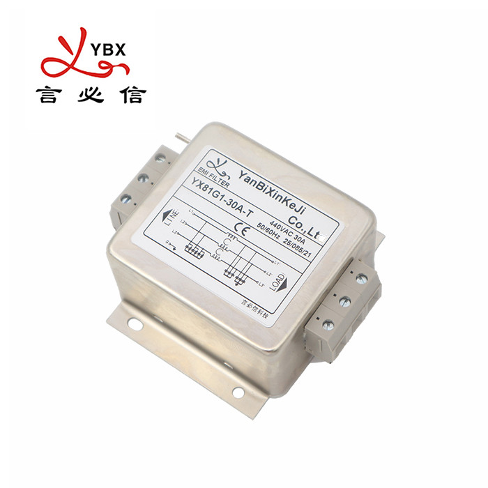 YX81G1-6A-W Three Phase EMI Filter Three Wire EMI Power Line Filter