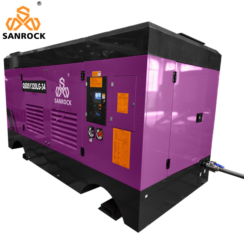 Water Well Air Compressor Screw Mobile Air Compressor Machine Diesel Screw Air Compressor