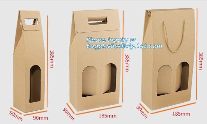 tea brown paper bag with logo print eco friendly With Ribbon Handles wine packaging offset bags,Decorative Paper Bags wi