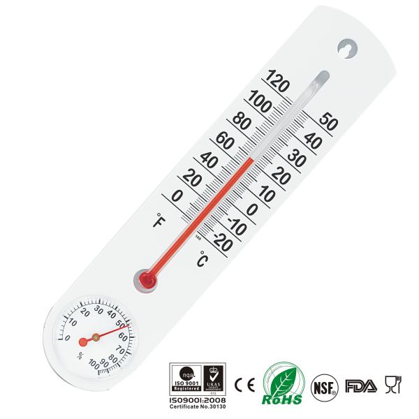 Buy cheap Metal Case Glass Tube Outdoor Temperature Gauge , Indoor Outdoor Temp Gauge Quick Response from wholesalers