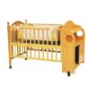 Buy cheap Customized Swing Wooden Baby Cot Bed With Cabinet for new born Baby from wholesalers