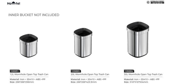 Effortless Kitchen Cleanup Durable Stainless Steel Open Top Trash Can is Your Ultimate Solution