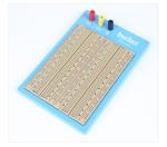 Brown Solderless Circuit Board , Circuit Bread Board With Blue Plate