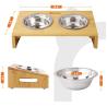 Buy cheap Anti Slipping Elevated Bamboo SS304 Bowl Pet Feeder Stand from wholesalers