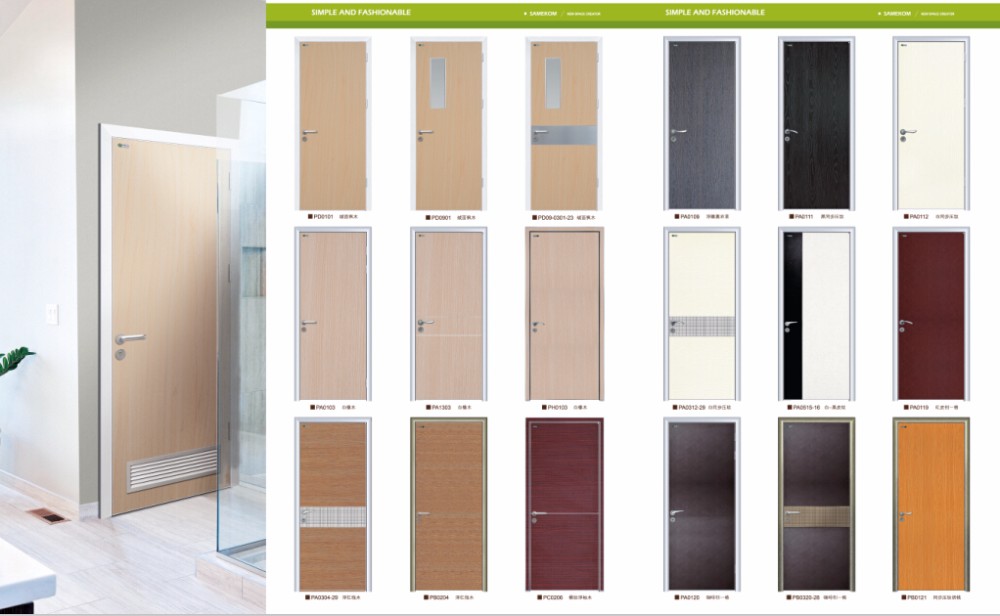 Aluminum frame Customized Commerical Black Color Office Room Door Factory