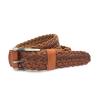 Buy cheap BRACHI Men 'S Woven Braided Leather Belt Casual With Solid Brass Alloy Pin Buckle from wholesalers
