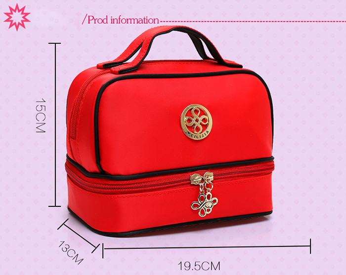 Convenient Extra Large Toiletry Bag Nylon Material With Bulit - In Small Mirror