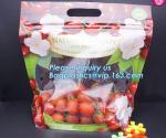 Zip lockk Clear Stand Up Fruit Pouch Packaging Bags, Vented Produce Bags with