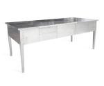 Vintage Style Large Modern Aviator Executive Desk - Double Drawers