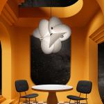 Chinese Style Umbrella Shaped Chandelier Creative Design Kitchen Serpentine