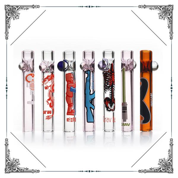 Buy cheap Decals Printed Glass Chillums Hand Smoking Pipes Mini 3 inches from wholesalers