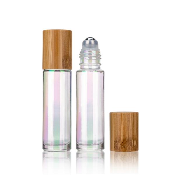 Buy cheap 10ml Bamboo Cosmetic Packaging Roll On Glass Bottle With Roller Ball from wholesalers