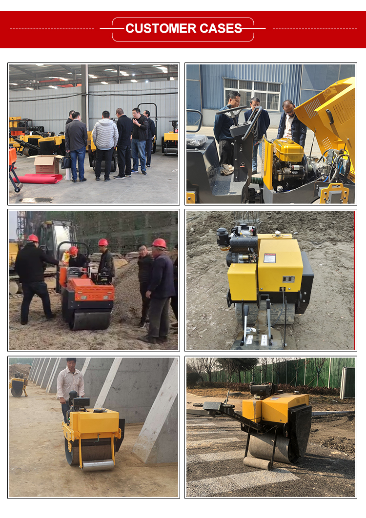 Road Machine 2000kg 3000kg 2ton 3ton Mechanical Articulated Road Roller With Double Drum