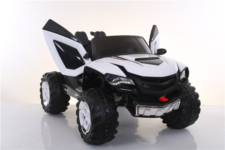 12V Police Electric Cars for Kids Four-Wheel Drive Multifunction Ride On Car Toys
