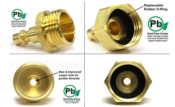 Buy cheap 3/4''NH Garden Hose Swivel , Brass Garden Hose Fittings For RV from wholesalers