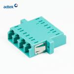 Quad Flange Fiber Optic Adapter LC/UPC OM3 OM4 Low Insertion Loss