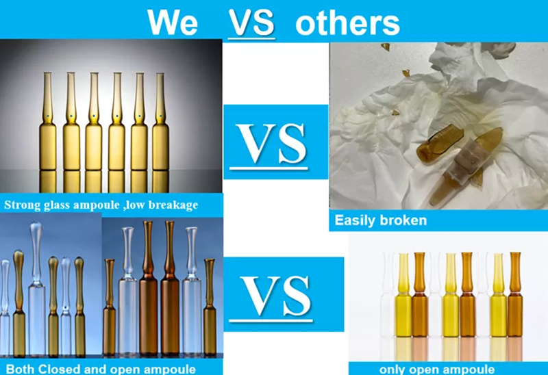 5ml Clear Amber Medical Neutral Borosilicate Type I Glass Ampoules