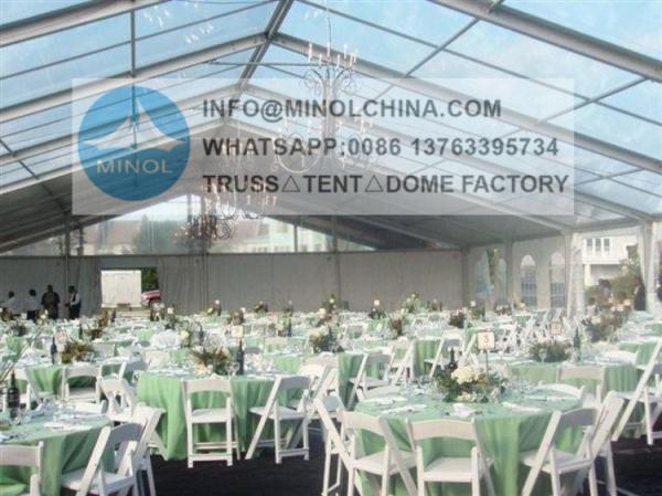 Buy cheap Anti Rust Surface Outdoor Wedding Tent With Clear Roof from wholesalers