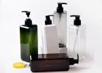Buy cheap 500ml Clear Amber Black Square Plastic Lotion Bottle For Skincare Product from wholesalers