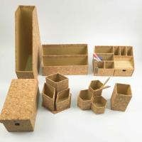 Buy cheap ISO9001 Cork Desk Organizer Set Office Stationery Cork Waterproof Tearproof product