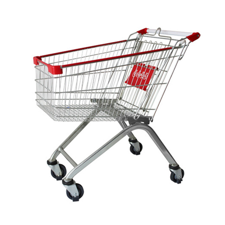 Foldable Shopping Cart Trolley Metal Steel Hand Trolley Cart With Four Wheels