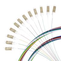 Buy cheap Customized Lengths 12 Cores LC/APC Singlemode Fiber Optic Pigtail for FTTN product