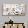 Buy cheap Customized Size Accepted 100% Hand Painted Wall Art Abstract White Flowers Home Decor Modern Abstract Flowers Oil Painting from wholesalers