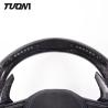 Buy cheap Leather Led Volkswagen Carbon Fiber Steering Wheel With Stripe 350mm from wholesalers