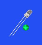 5mm 12Hz 1/6 Duty Cycle Green Color 520nm 7000mcd Round Clear Lens Strobe