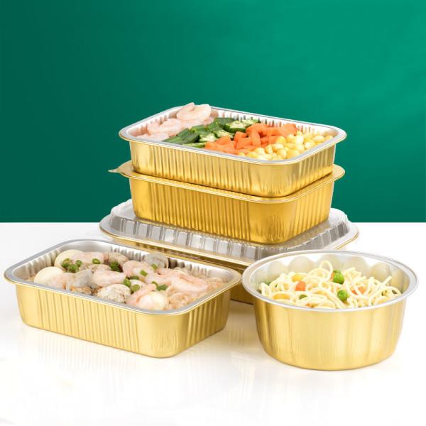 Buy cheap Square Aluminum Foil Customize Packing Boxes Disposable Takeaway Aluminum Food Tray from wholesalers