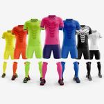 Men and Women's Team Logo Soccer Jerseys in Purple or Blue with Quick Drying