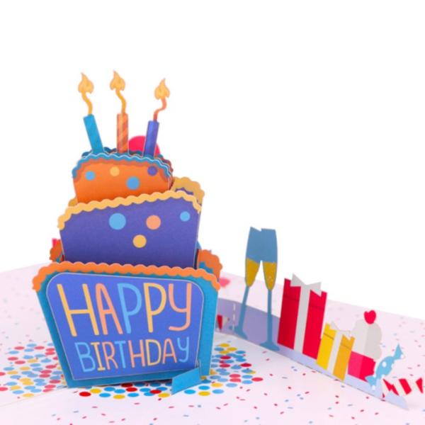 Buy cheap Blank 3D Paper Greeting Cards Colorful Birthday Three - Dimensional Message Envelope from wholesalers