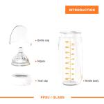Newborn Glass PPSU Baby Feeding Bottle 240mL PVC Free Food Grade