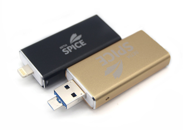 Shock Resistance Micro Usb Drive , Solid State Storage Dual Usb Flash Drive