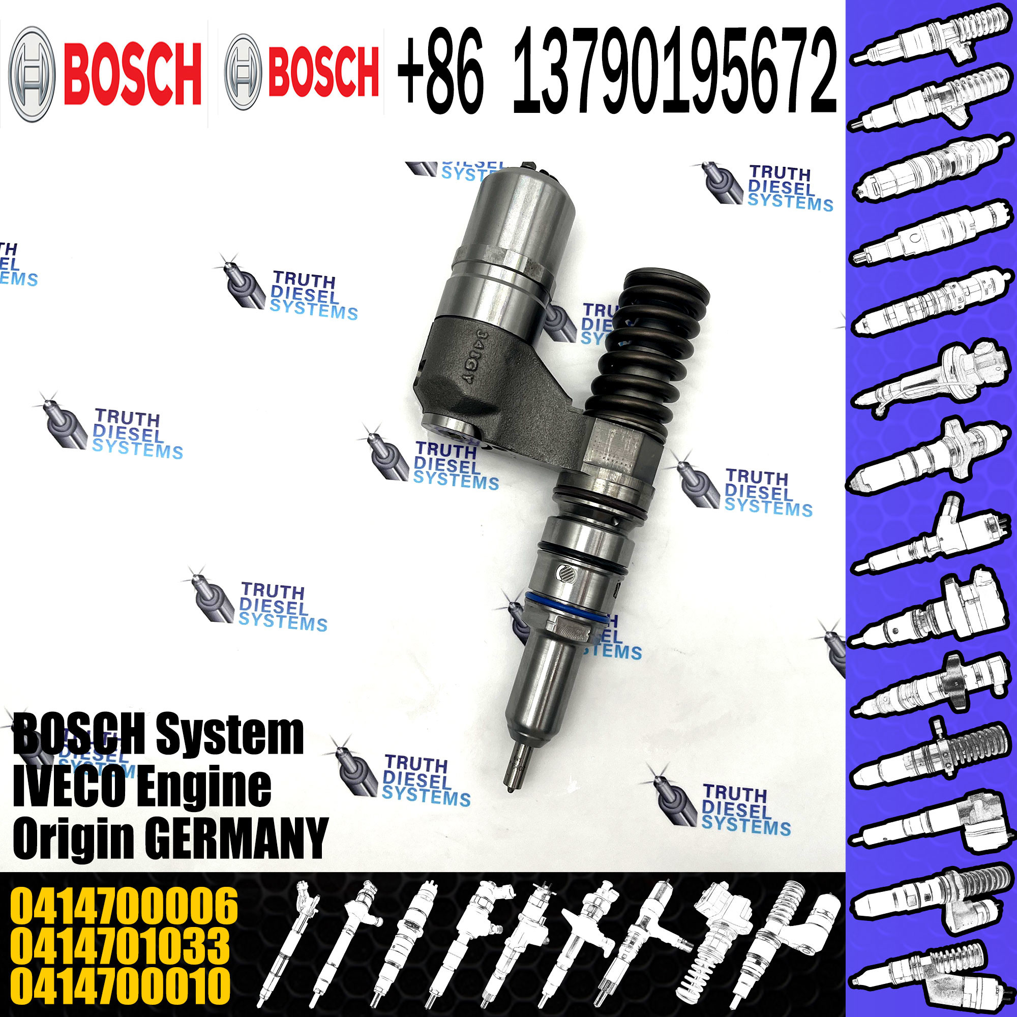 Diesel Fuel Injector For Iveco Stralis Bosch Unit Injector 0414700006 504100287
