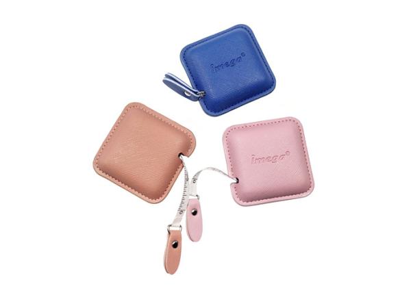 Buy cheap Colorful 20mm Pink Retractable Tape Measure Body Personalized ABS PU Leather from wholesalers