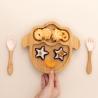 Buy cheap Cute Cartoon Bamboo Childrens Plate Set Engravable LOGO With Silicone Sucker from wholesalers