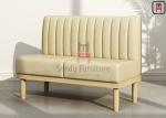 Solid Wood Restaurant Booth 1.2cbm 4ft PU Upholstered Booth Seating