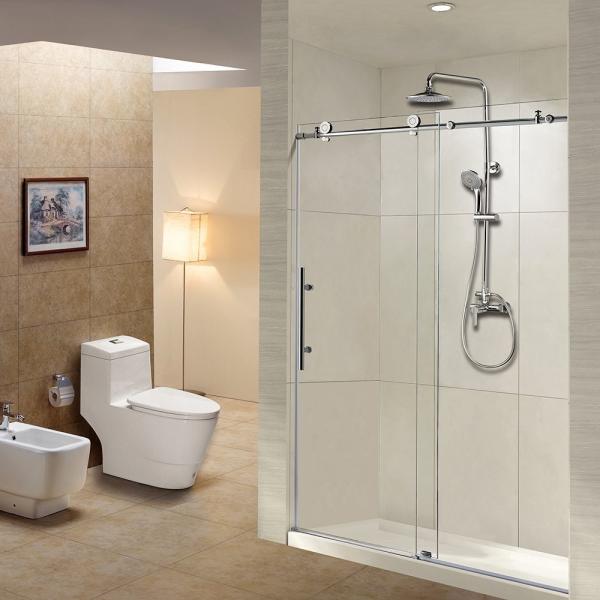 Buy cheap Singal Sliding Frameless Shower Screen Hotel 10mm Glass Door from wholesalers