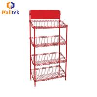 Buy cheap 80kgs 1 - 4 Layer ODM Metal Wire Storage Shelves For Kitchen Supermarket product