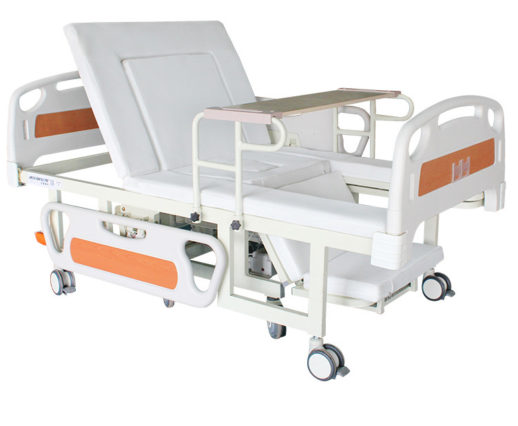 Home Electric Nursing Bed With Bedpan Detachable Wheelchair White