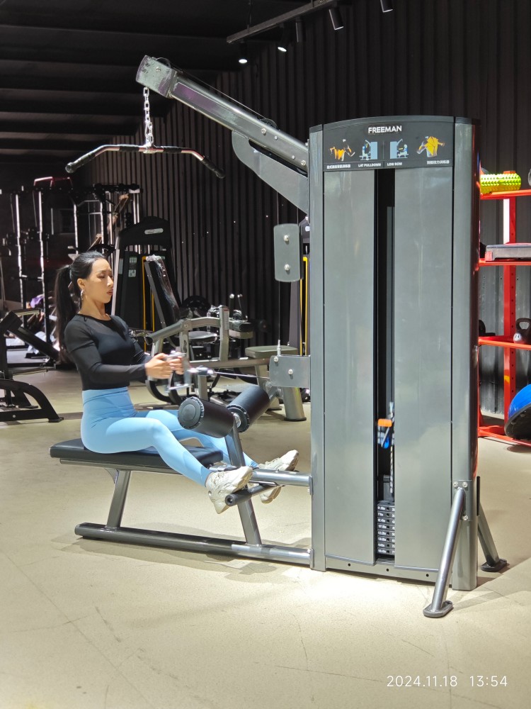 Lat Pulldown and Low Row Commercial Grade Indoor Fitness Equipment with Pin Loaded for Gym Equipment Distribution